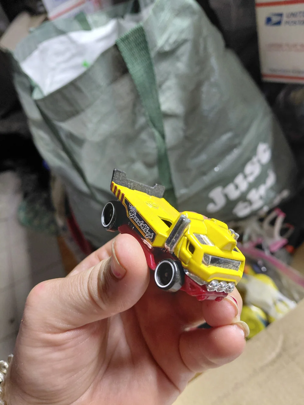 yellow and red Hot Wheels 